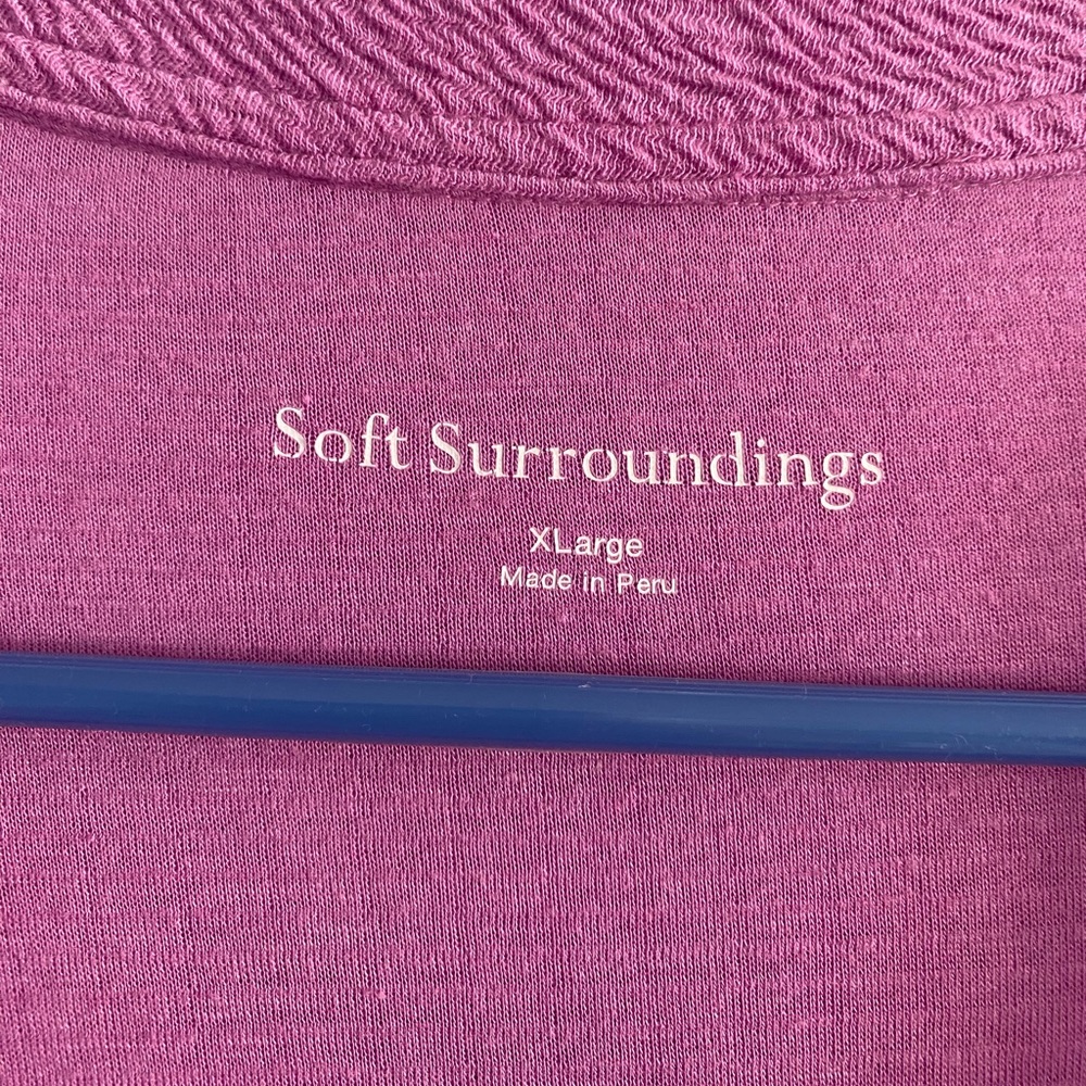 Soft Surroundings Carlile Orchid Purple Collared Blouse - Picture 6 of 8